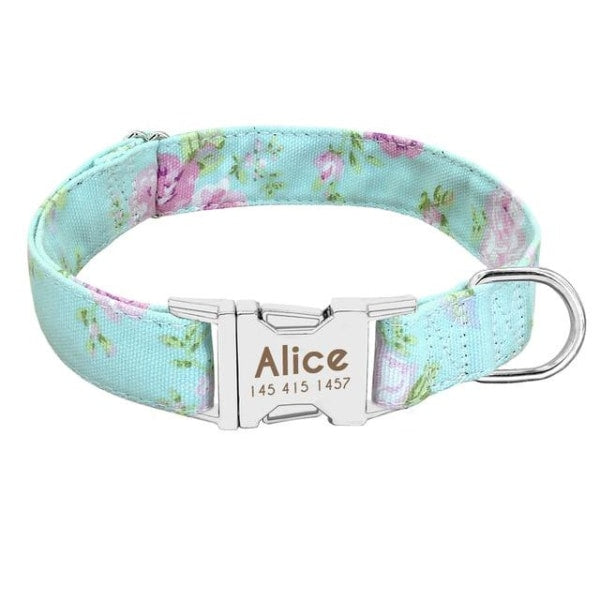 Personalised Dog Collar - Green / L